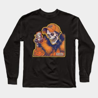 Skeleton Cheers Fire Long Sleeve T-Shirt